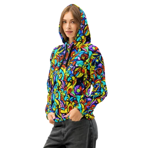 Stained Glass Fever on a Cotton Hoodie