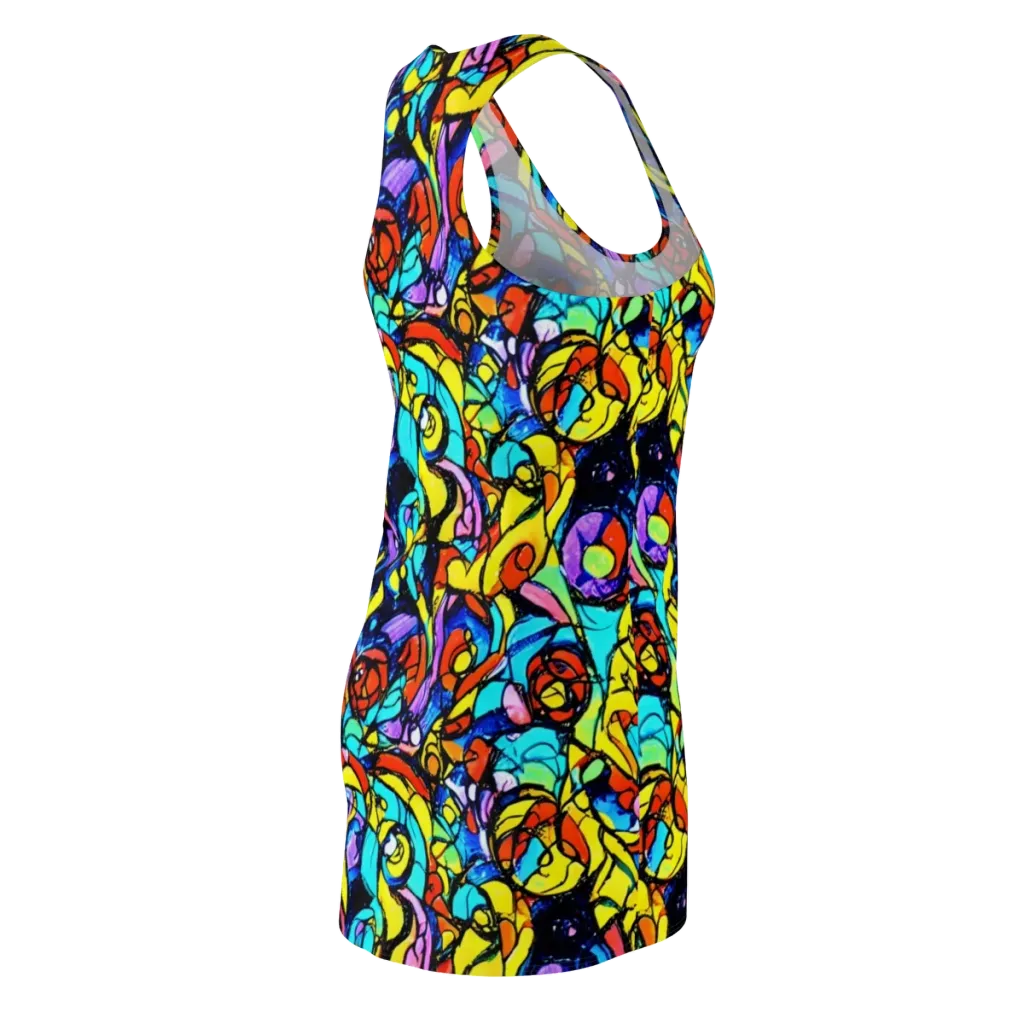 Stained Glass Fever on Racerback Dress — Back Side