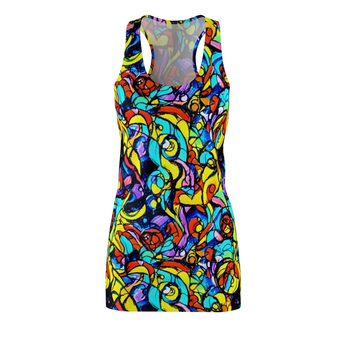 Stained Glass Fever on Racerback Dress — Front