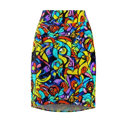 Stained Glass Fever on a Pencil Skirt