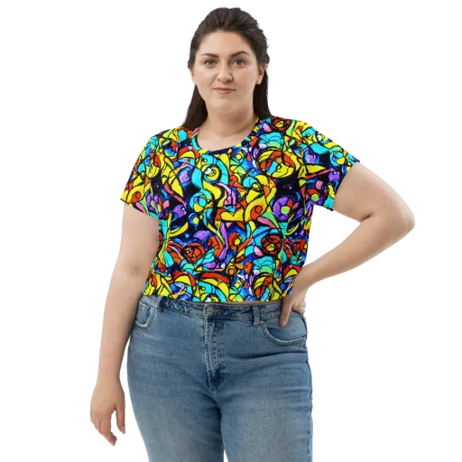 Stained Glass Fever on a Crop Tee