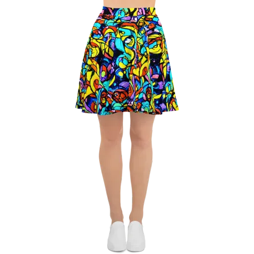 Stained Glass Fever on a Skater Skirt