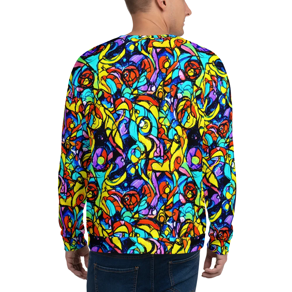 Stained Glass Fever on Sweatshirt — Back