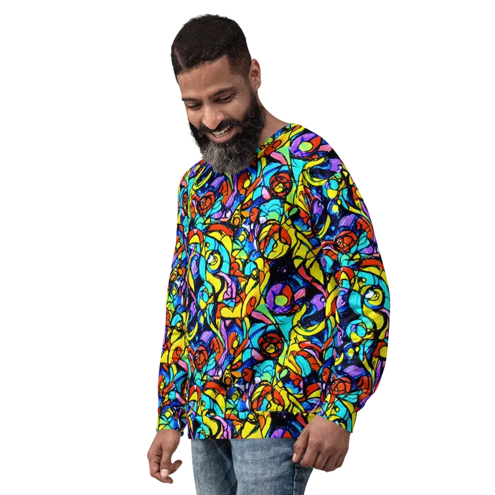Stained Glass Fever on Sweatshirt — Left Front