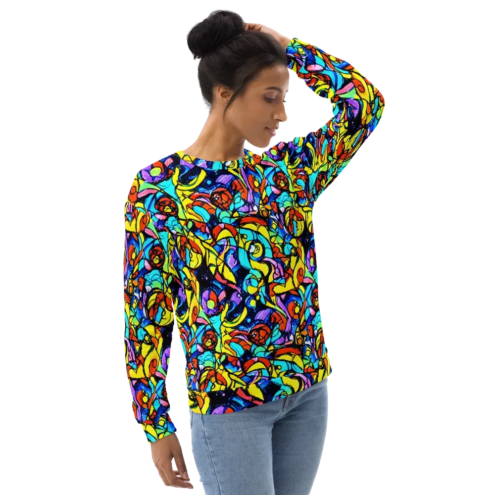 Stained Glass Fever on Sweatshirt — Right Front