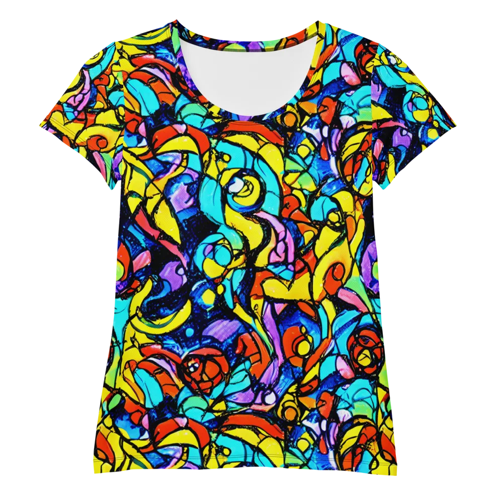 Stained Glass Fever on Women's Athletic T-Shirt — Front