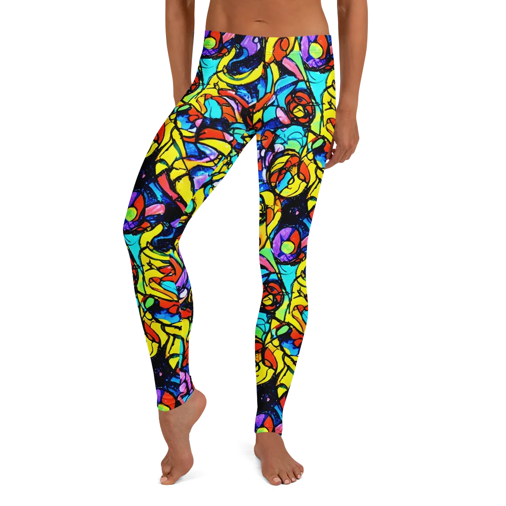 Stained Glass Fever on Leggings — Front