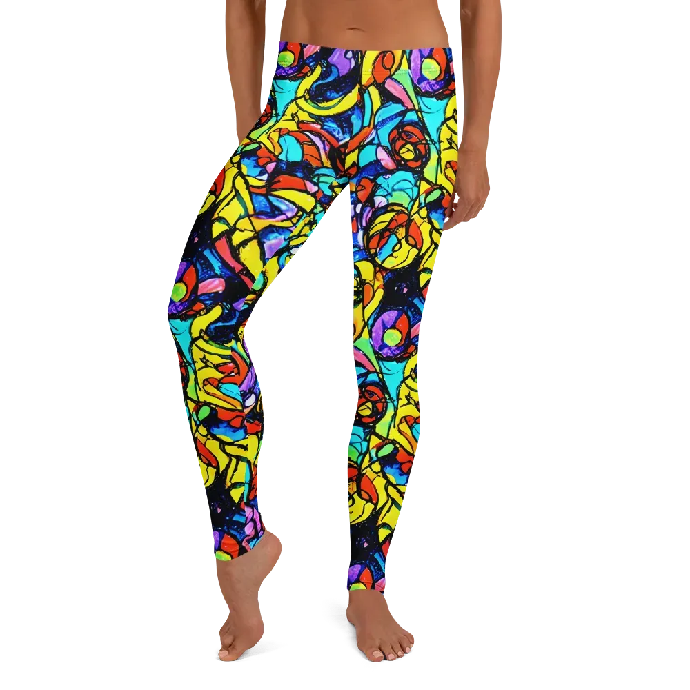 Stained Glass Fever on Leggings — Front