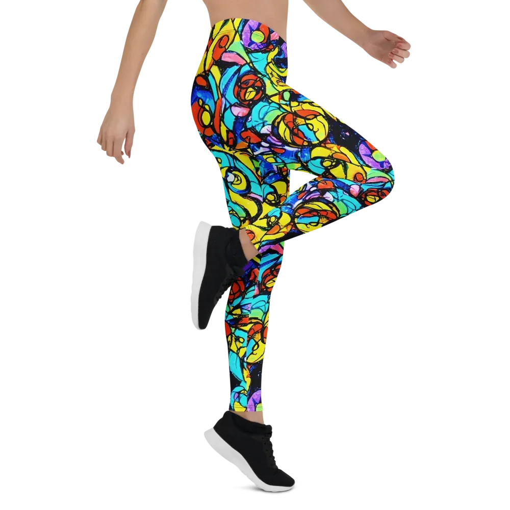 Stained Glass Fever on Leggings — Right