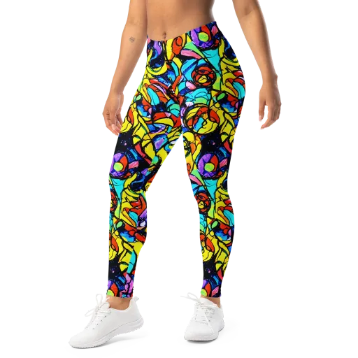 Stained Glass Fever on a Leggings