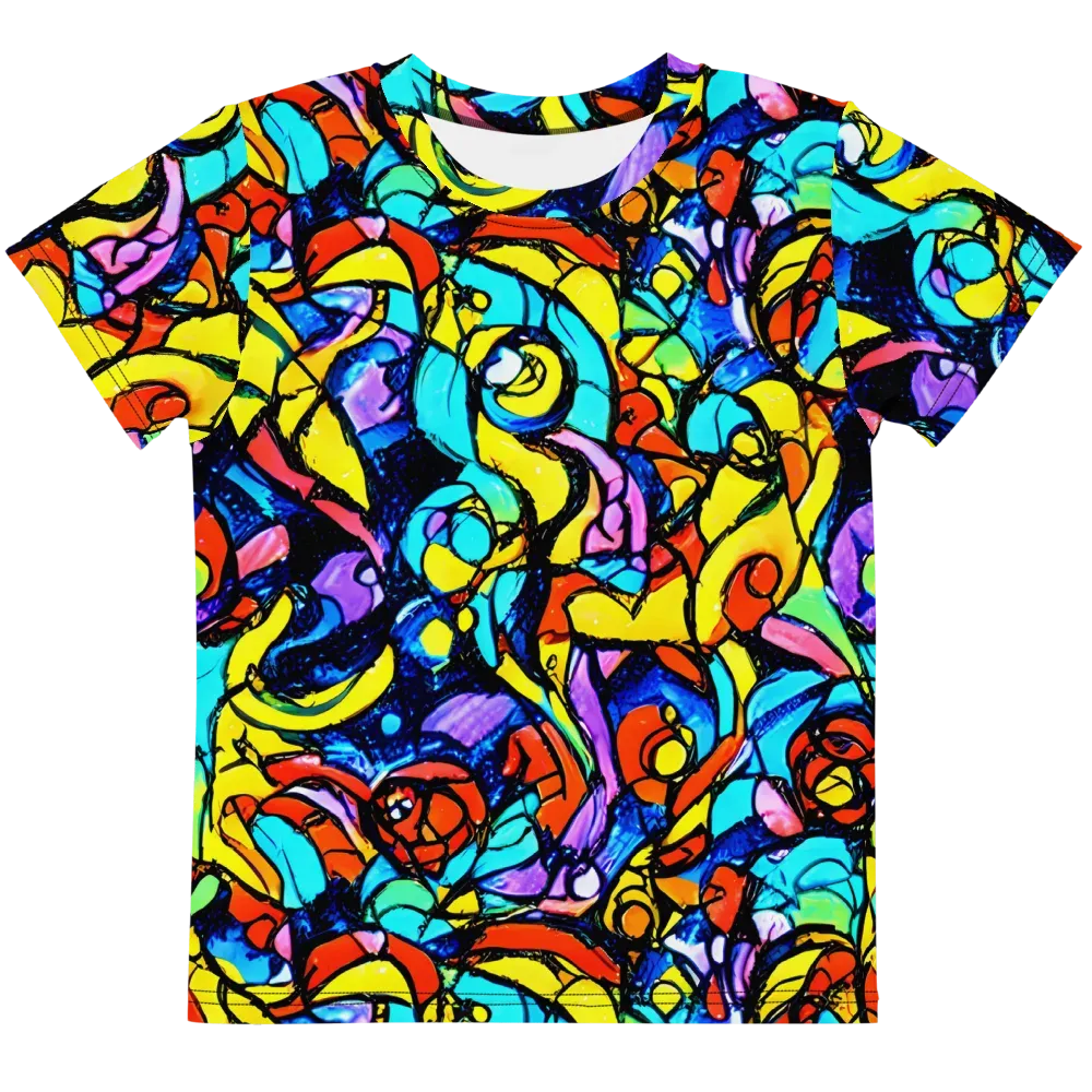 Stained Glass Fever on Kids Crew Neck T-Shirt — Front