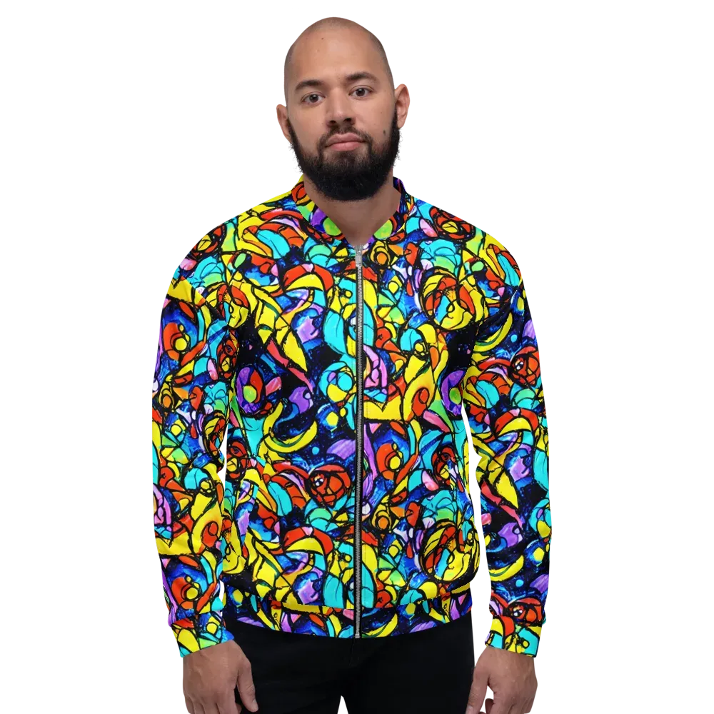 Stained Glass Fever on Bomber Jacket — Front