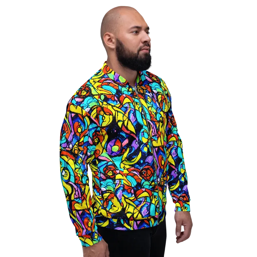 Stained Glass Fever on Bomber Jacket — Right