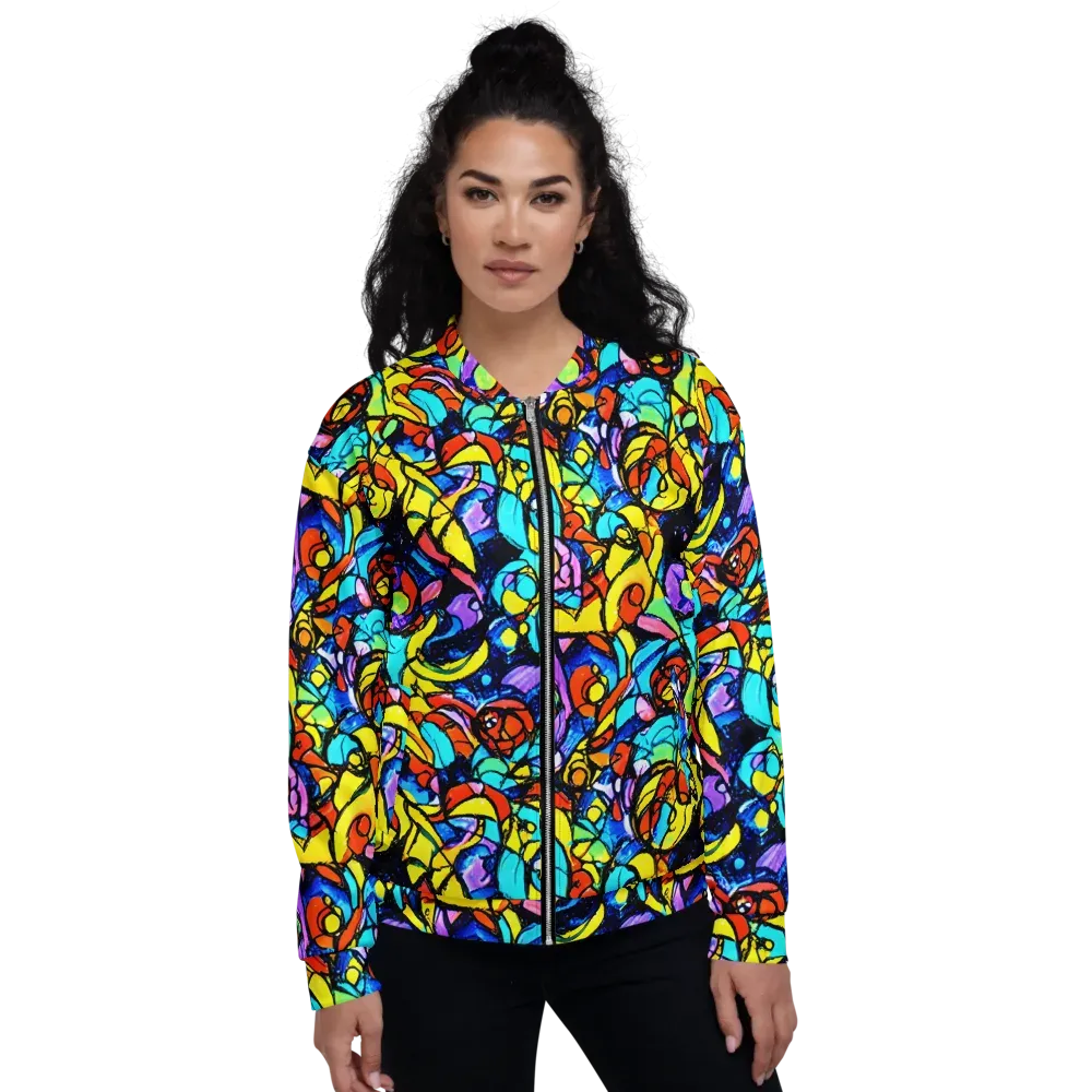 Stained Glass Fever on Bomber Jacket — Front