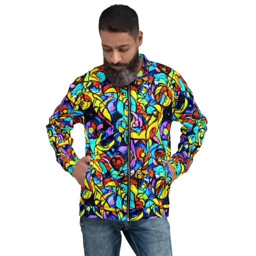 Stained Glass Fever on a Bomber Jacket