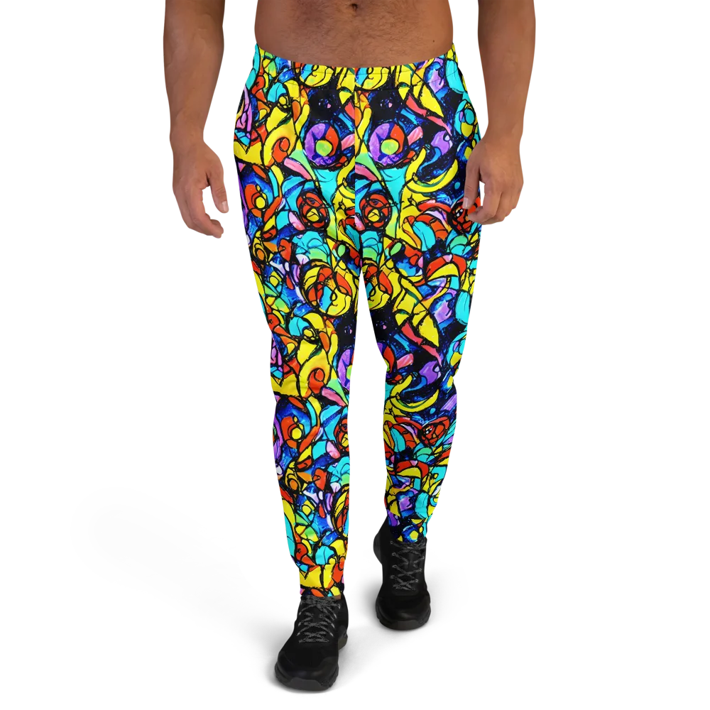 Stained Glass Fever on Men's Joggers — Front