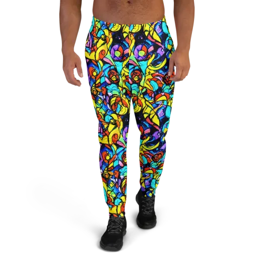Stained Glass Fever on a Men's Joggers