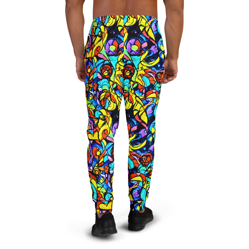Stained Glass Fever on Men's Joggers — Back