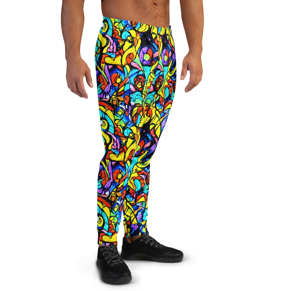 Stained Glass Fever on Men's Joggers — Right