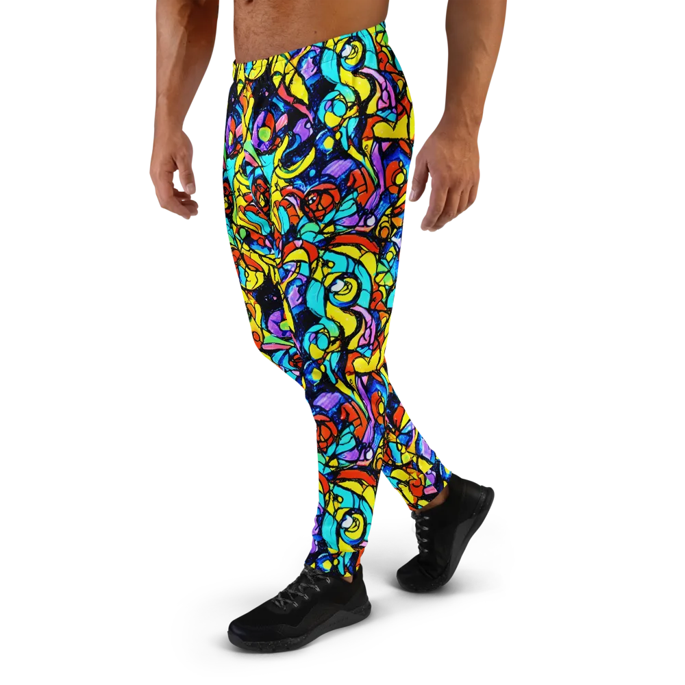 Stained Glass Fever on Men's Joggers — Left