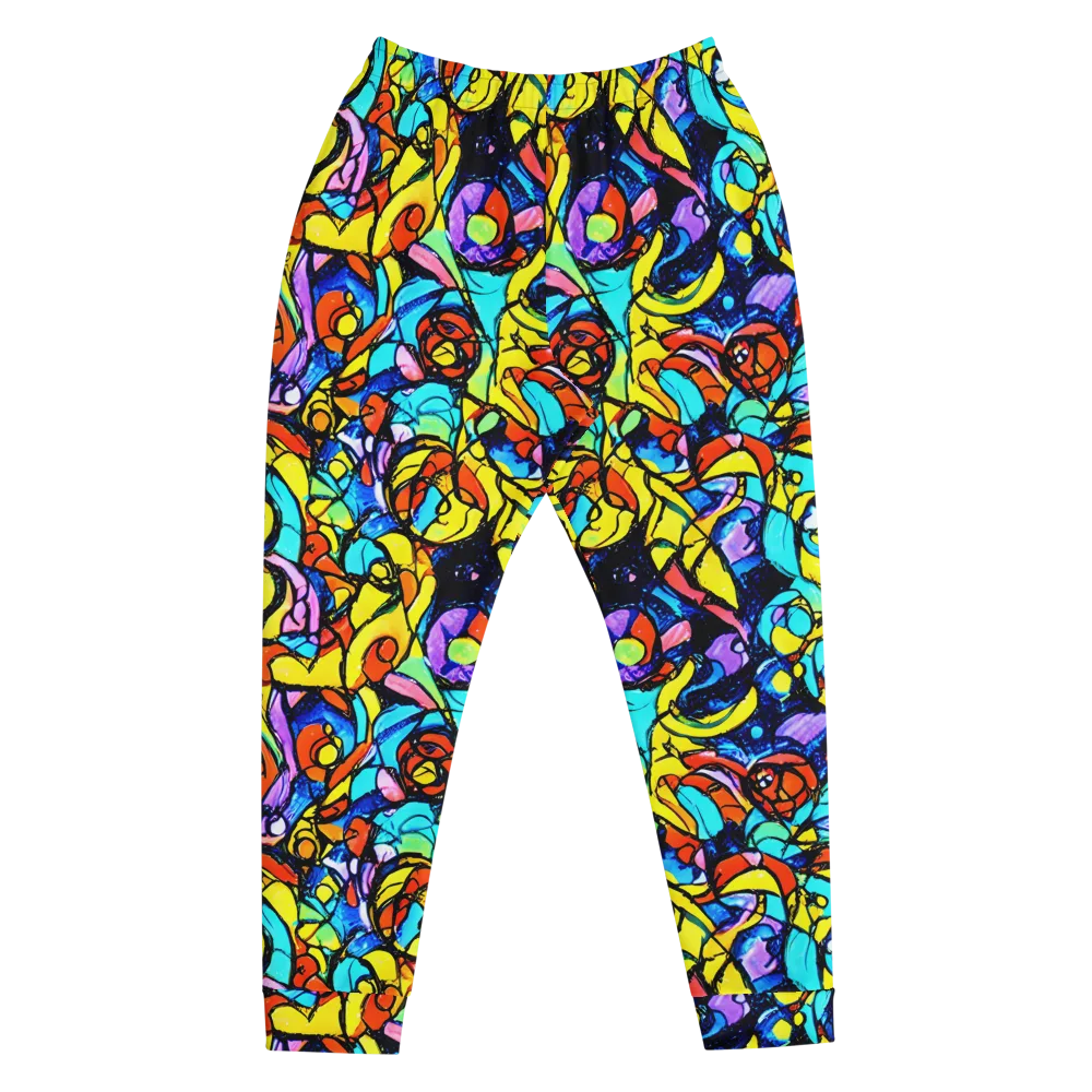 Stained Glass Fever on Men's Joggers — Front