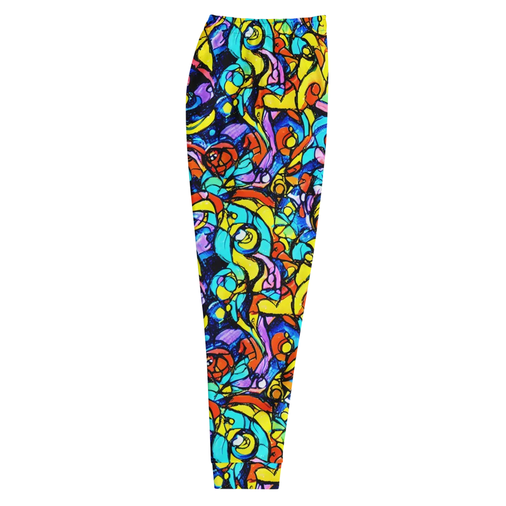 Stained Glass Fever on Men's Joggers — Right