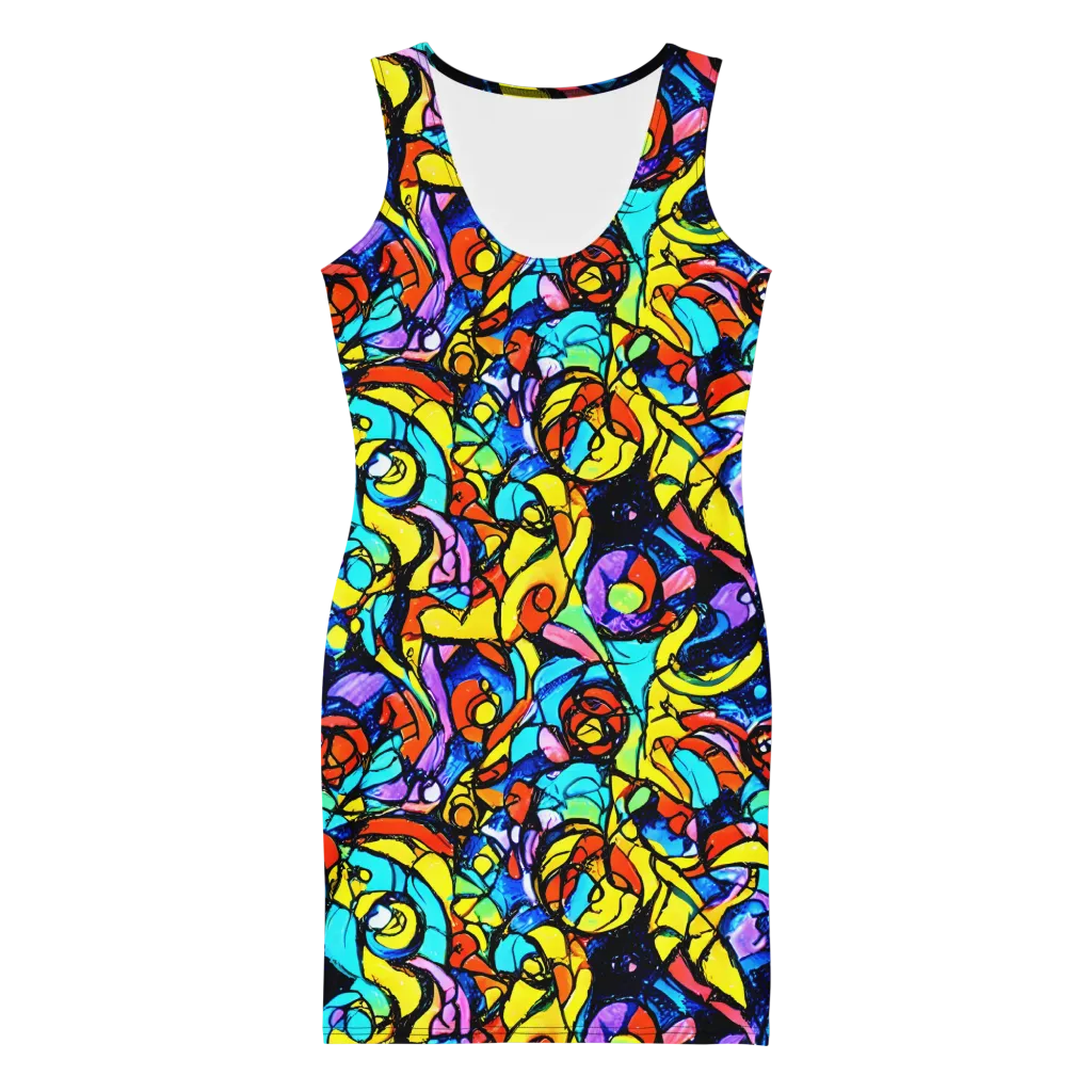 Stained Glass Fever on Bodycon Dress — Front