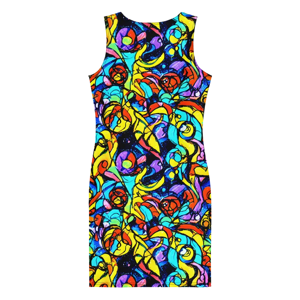 Stained Glass Fever on Bodycon Dress — Back