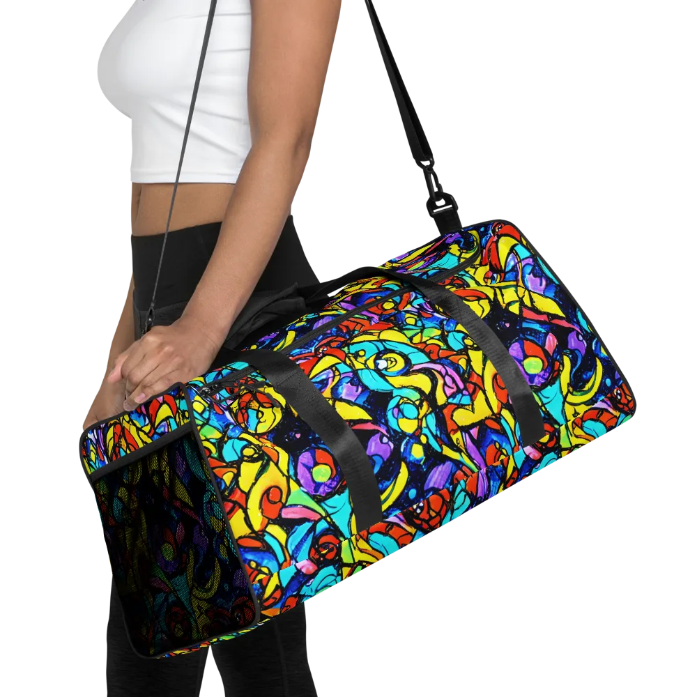 Stained Glass Fever on Duffle Bag — Front