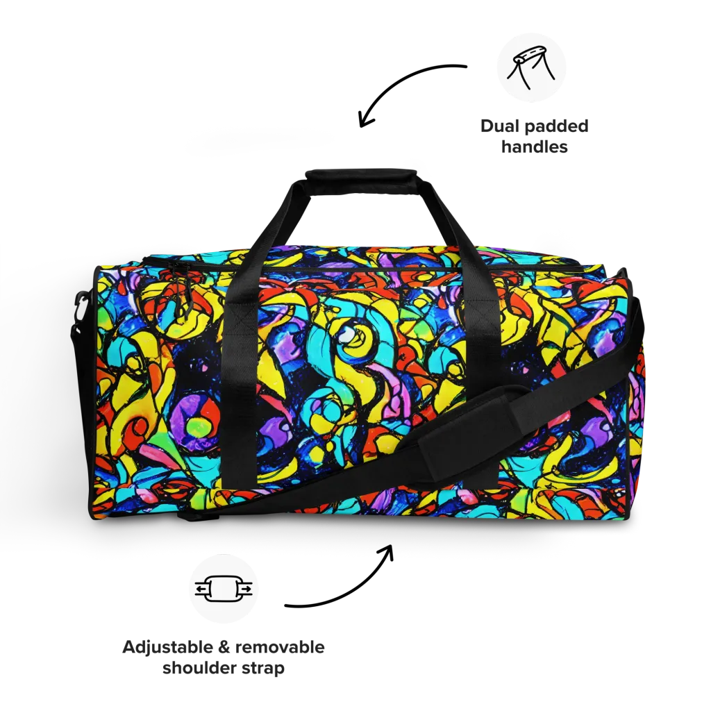 Stained Glass Fever on Duffle Bag — Front