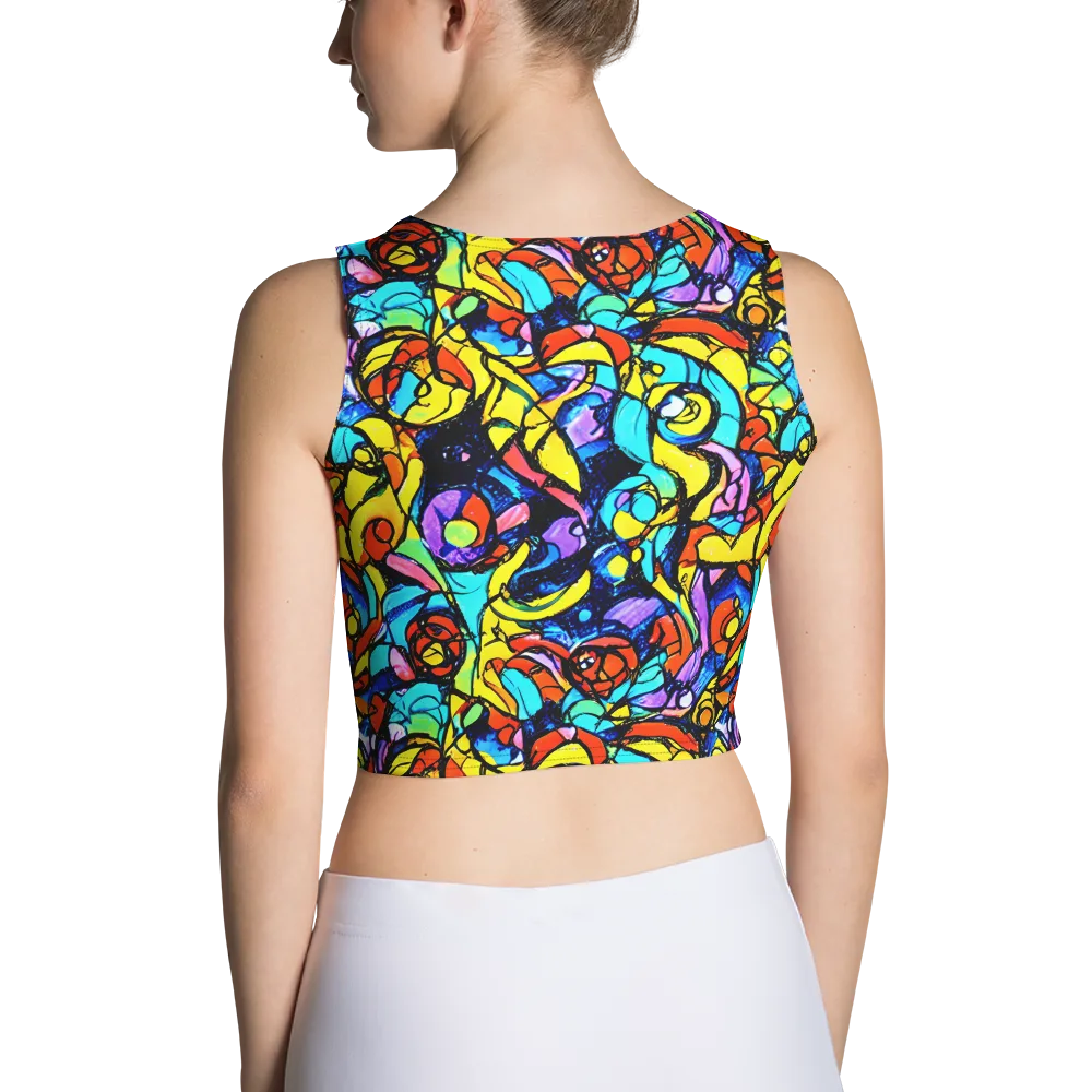 Stained Glass Fever on Crop Top — Back