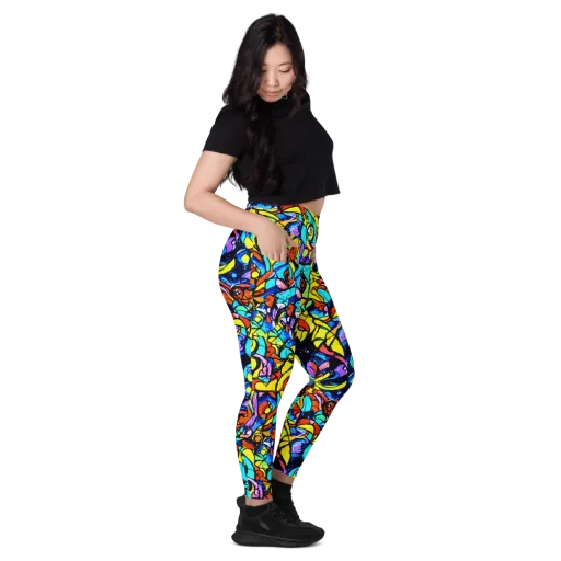 Stained Glass Fever on a Leggings with Pockets