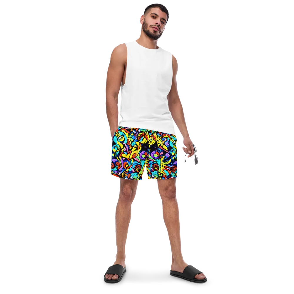 Stained Glass Fever on Swim Trunks — Front