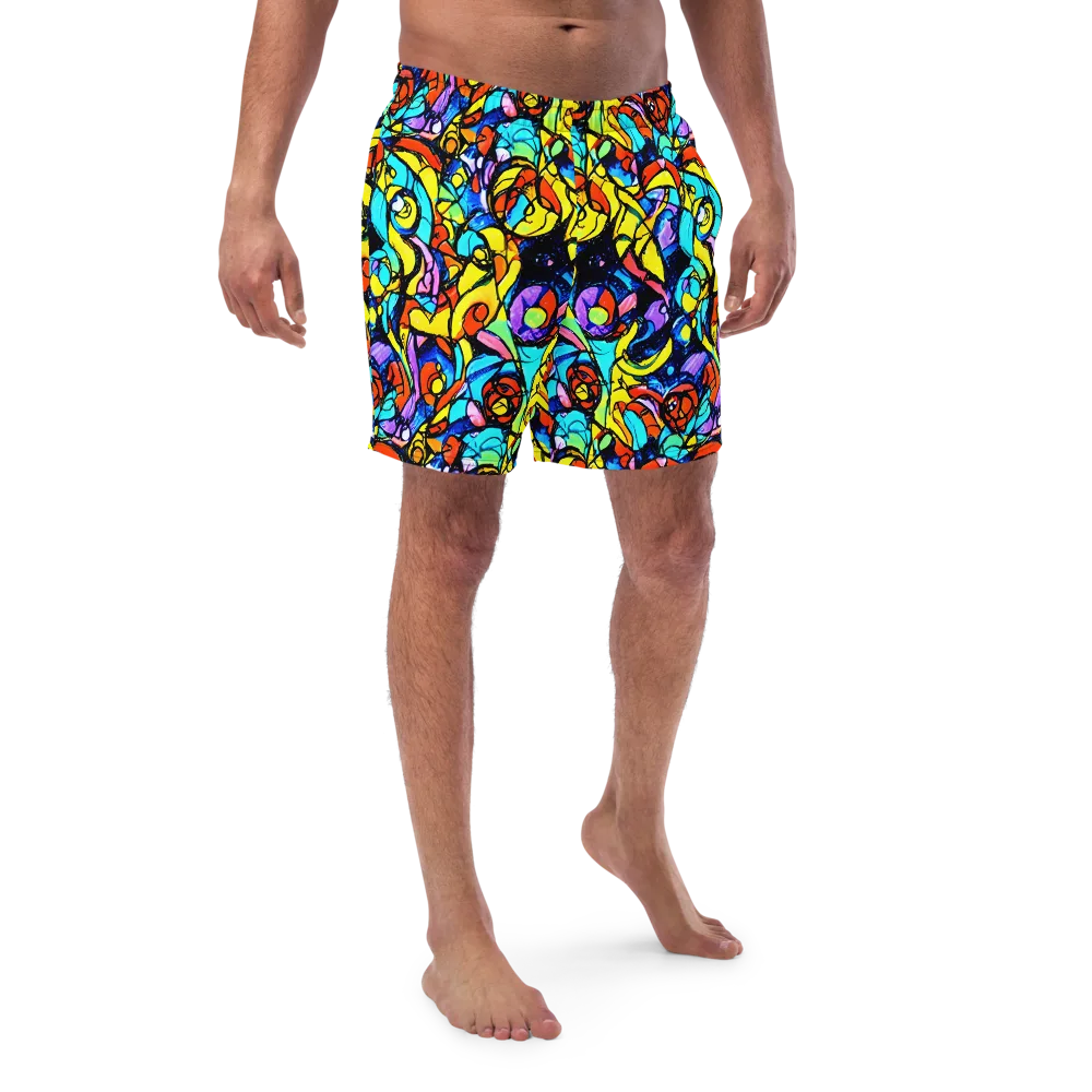 Stained Glass Fever on Swim Trunks — Front