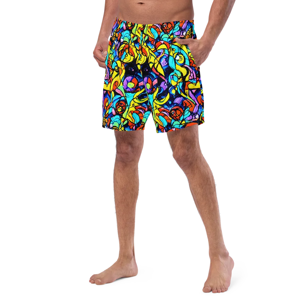 Stained Glass Fever on Swim Trunks — Left Front