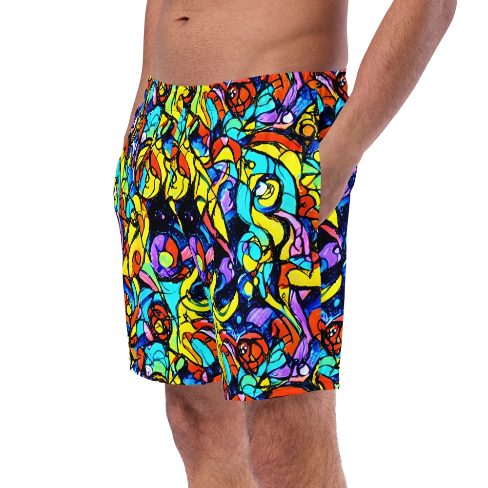 Stained Glass Fever on Swim Trunks — Left Front