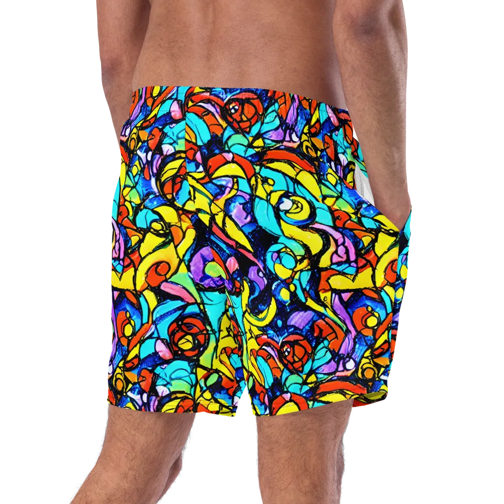 Stained Glass Fever on Swim Trunks — Right Back