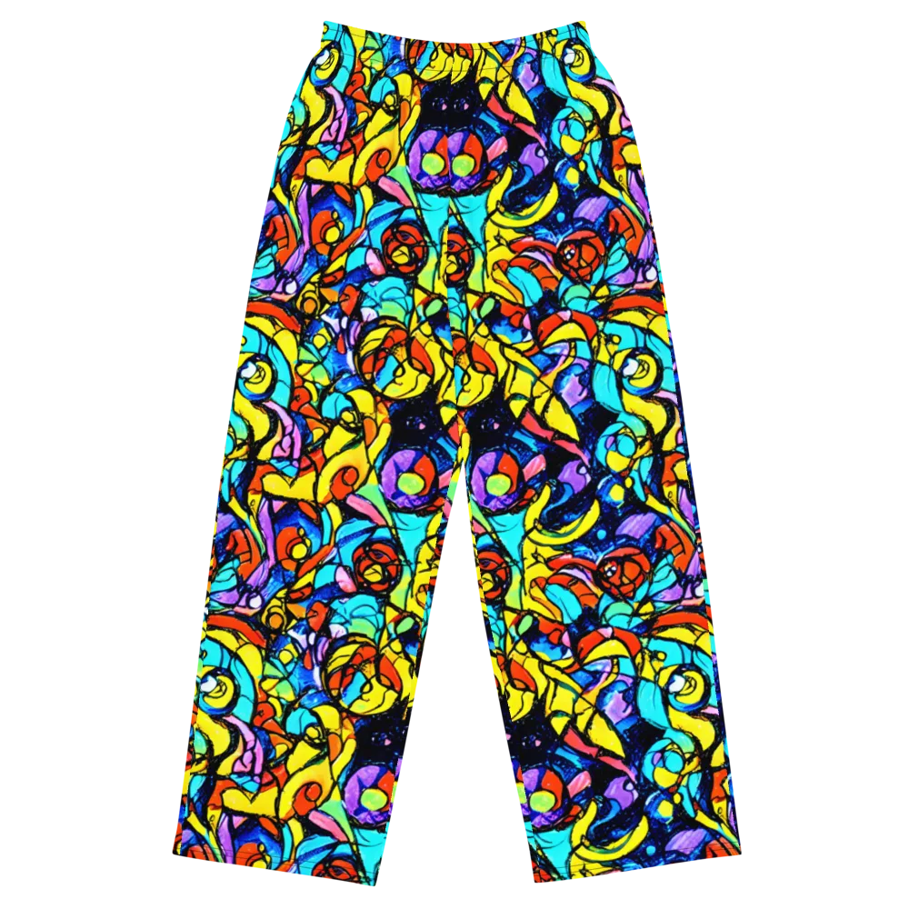 Stained Glass Fever on Wide-Leg Pants — Front
