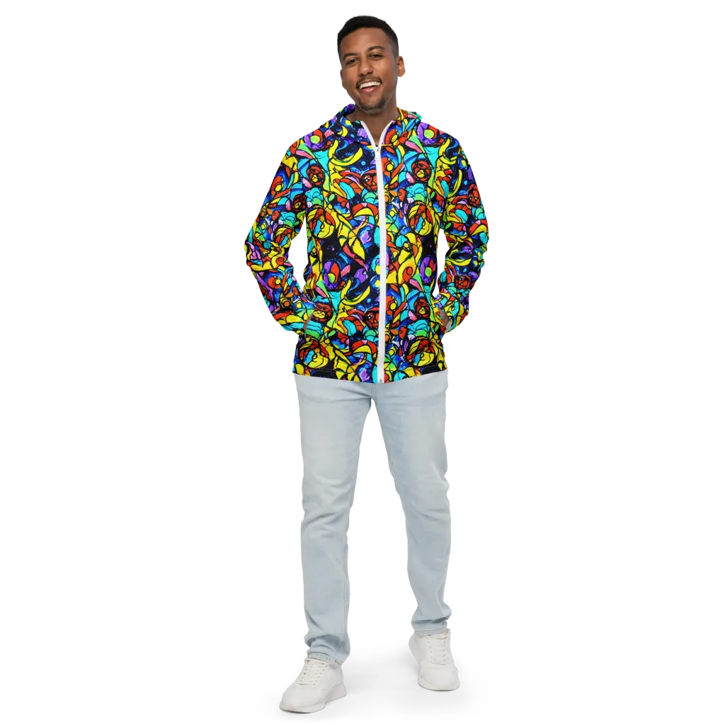 Stained Glass Fever on Men's Windbreaker — Front