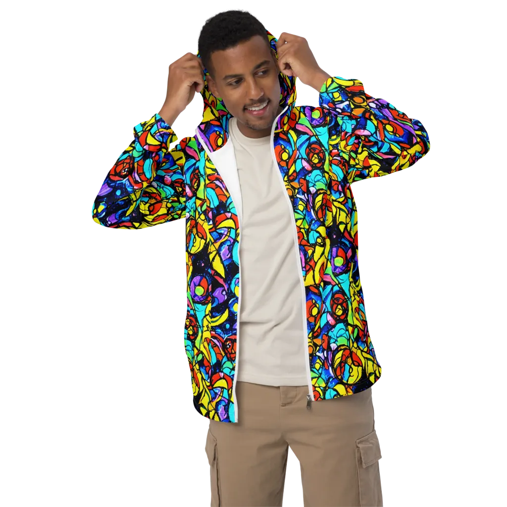 Stained Glass Fever on Men's Windbreaker — Front