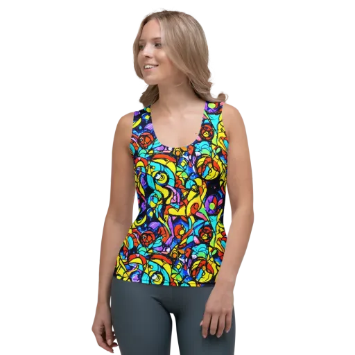 Stained Glass Fever on a Women's Tank Top