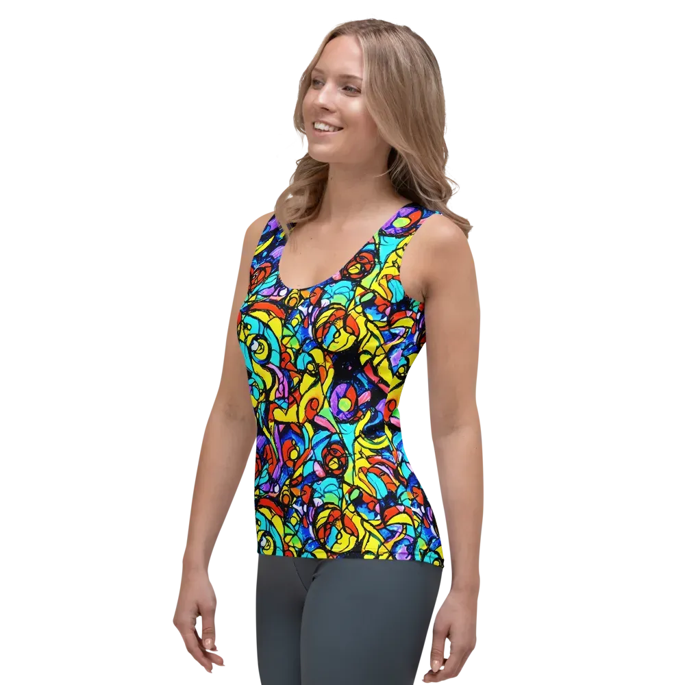 Stained Glass Fever on Women's Tank Top — Left Front