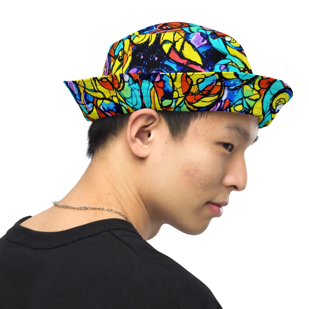 Stained Glass Fever on Reversible Bucket Hat — Right Outside