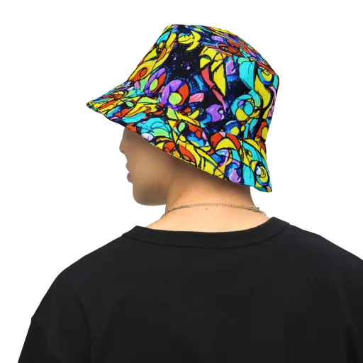 Stained Glass Fever on a Reversible Bucket Hat