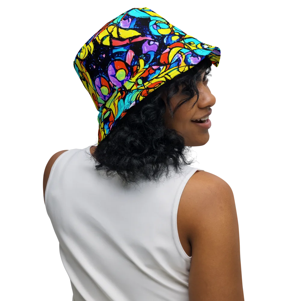 Stained Glass Fever on Reversible Bucket Hat — Right Outside