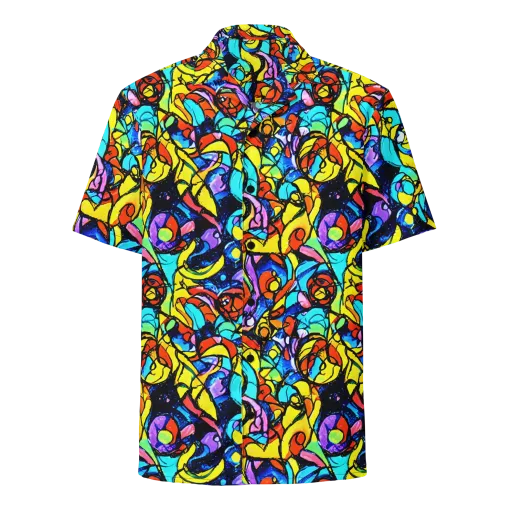 Stained Glass Fever on a Button Shirt
