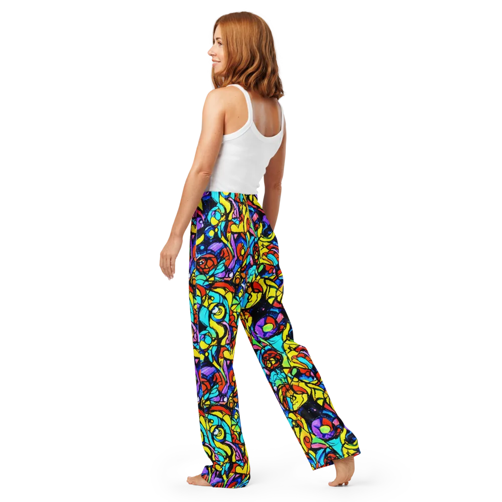 Stained Glass Fever on Women's Pajama Pants — Back