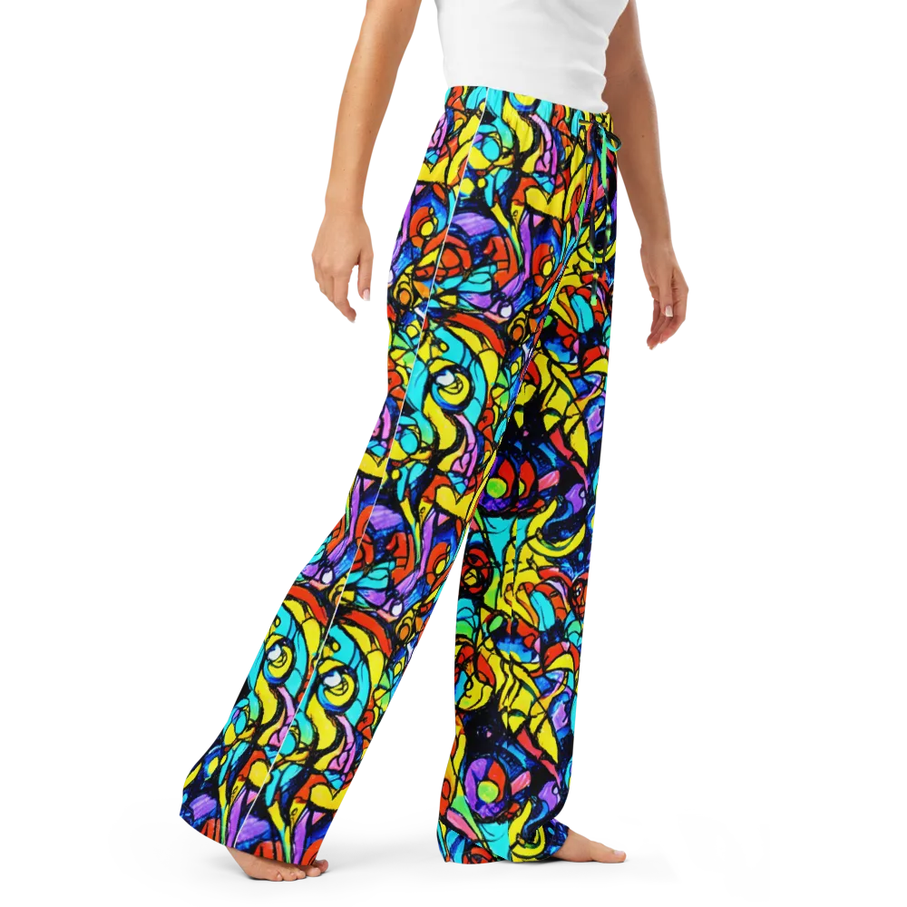 Stained Glass Fever on Women's Pajama Pants — Right Front