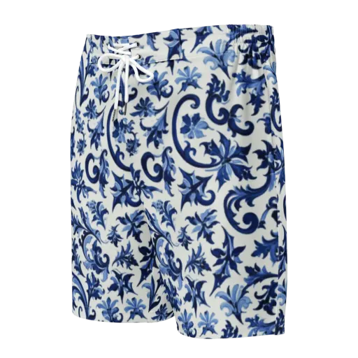 Indigo Filigree on a Men's Board Shorts