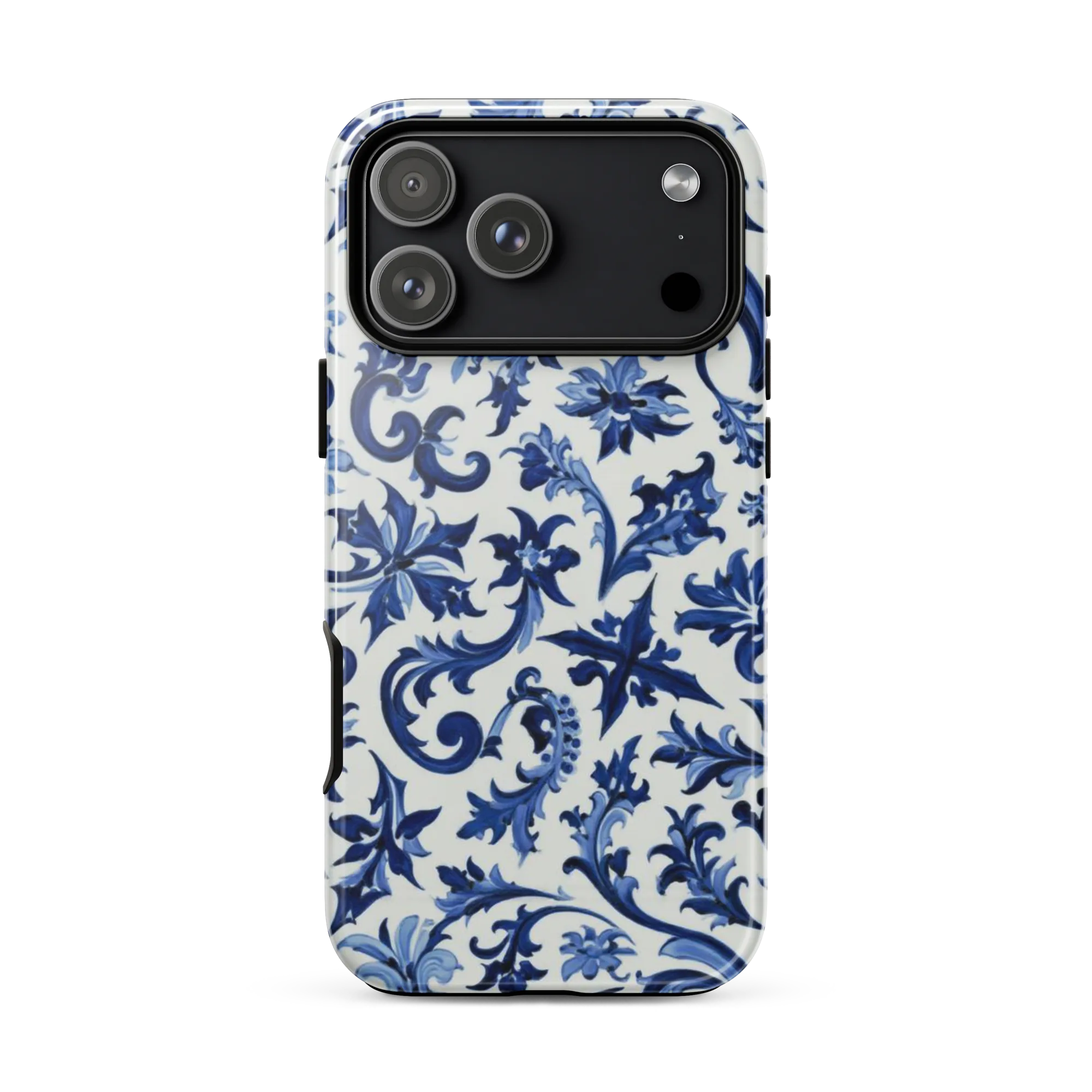 Indigo Filigree on Tough Case for iPhone® — Front